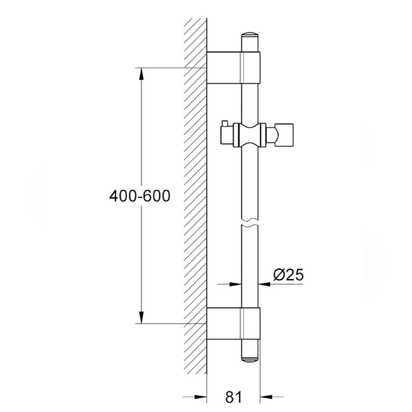 Grohe 28797001 24-Inch RainShower Shower Bar with Metal Brackets, Chrome - Picture 2 of 9